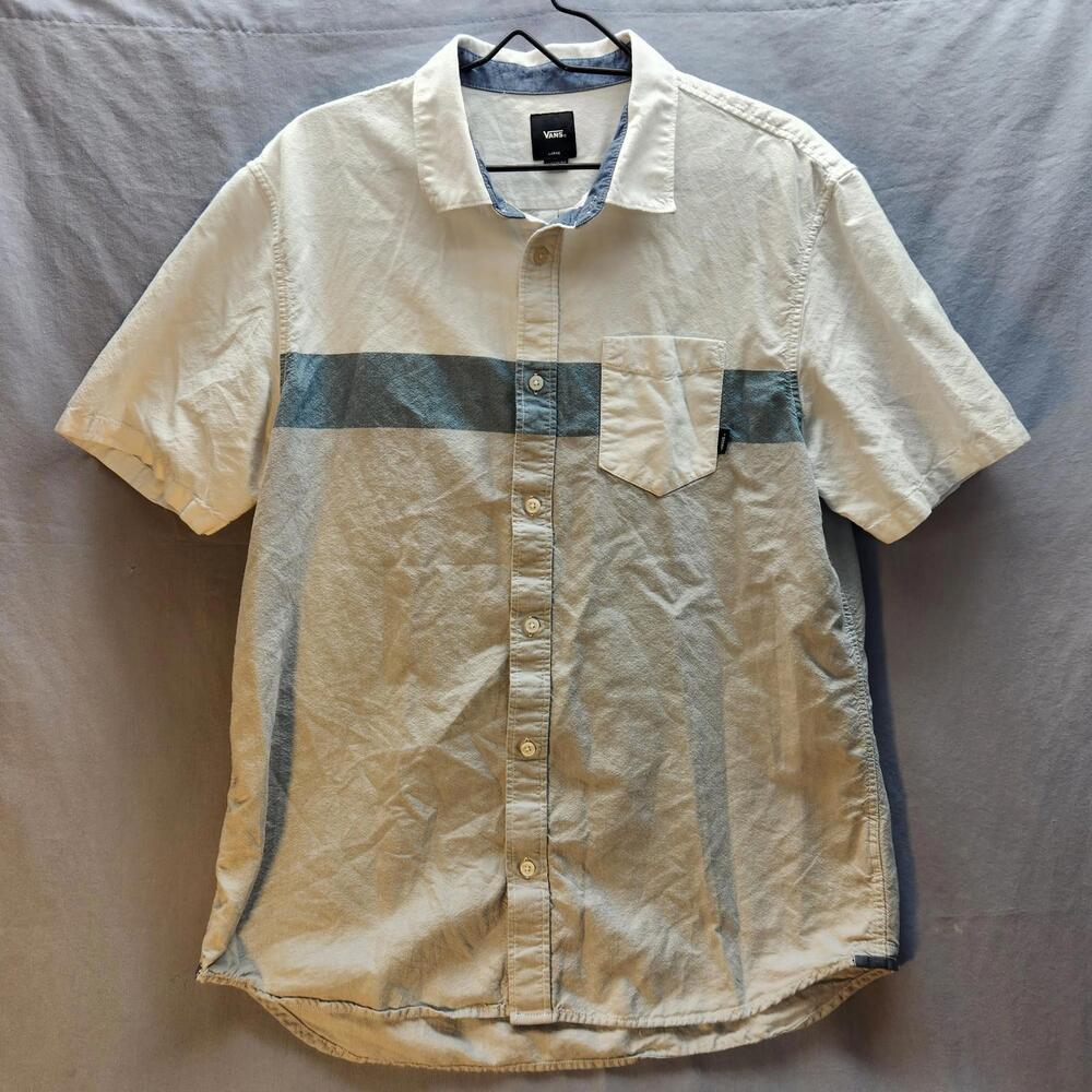 Vans Short Sleeve Button Down Shirt‎ Classic Fit Mens Size Large